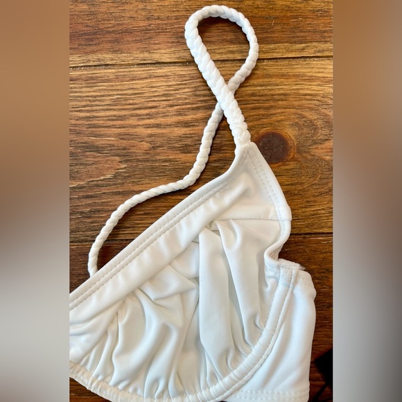 Fashion Union Exclusive | Ruched Underwire Bikini Top | White | Women’s 6 & 8 - Picture 5 of 8